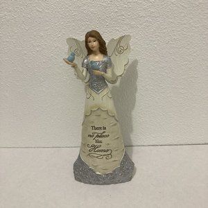 Collectible Elements Home Decor Woman Angel w/birds "There is no place like Home